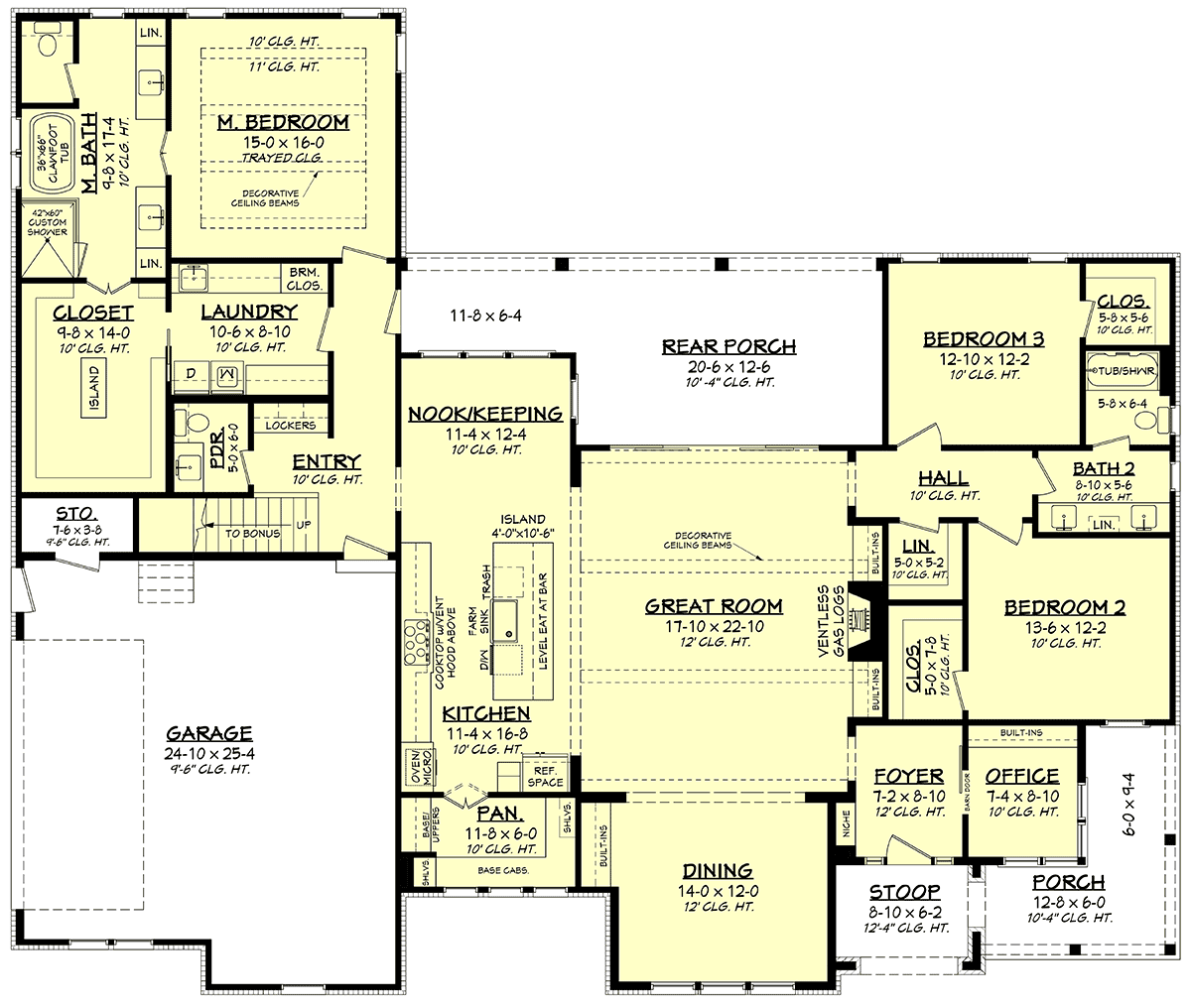 House Plan 80844 Level One