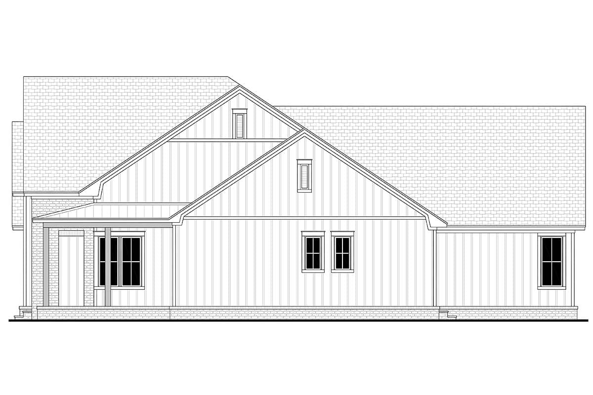 Country, Farmhouse, New American Style, Southern, Traditional Plan with 2781 Sq. Ft., 3 Bedrooms, 3 Bathrooms, 2 Car Garage Picture 2