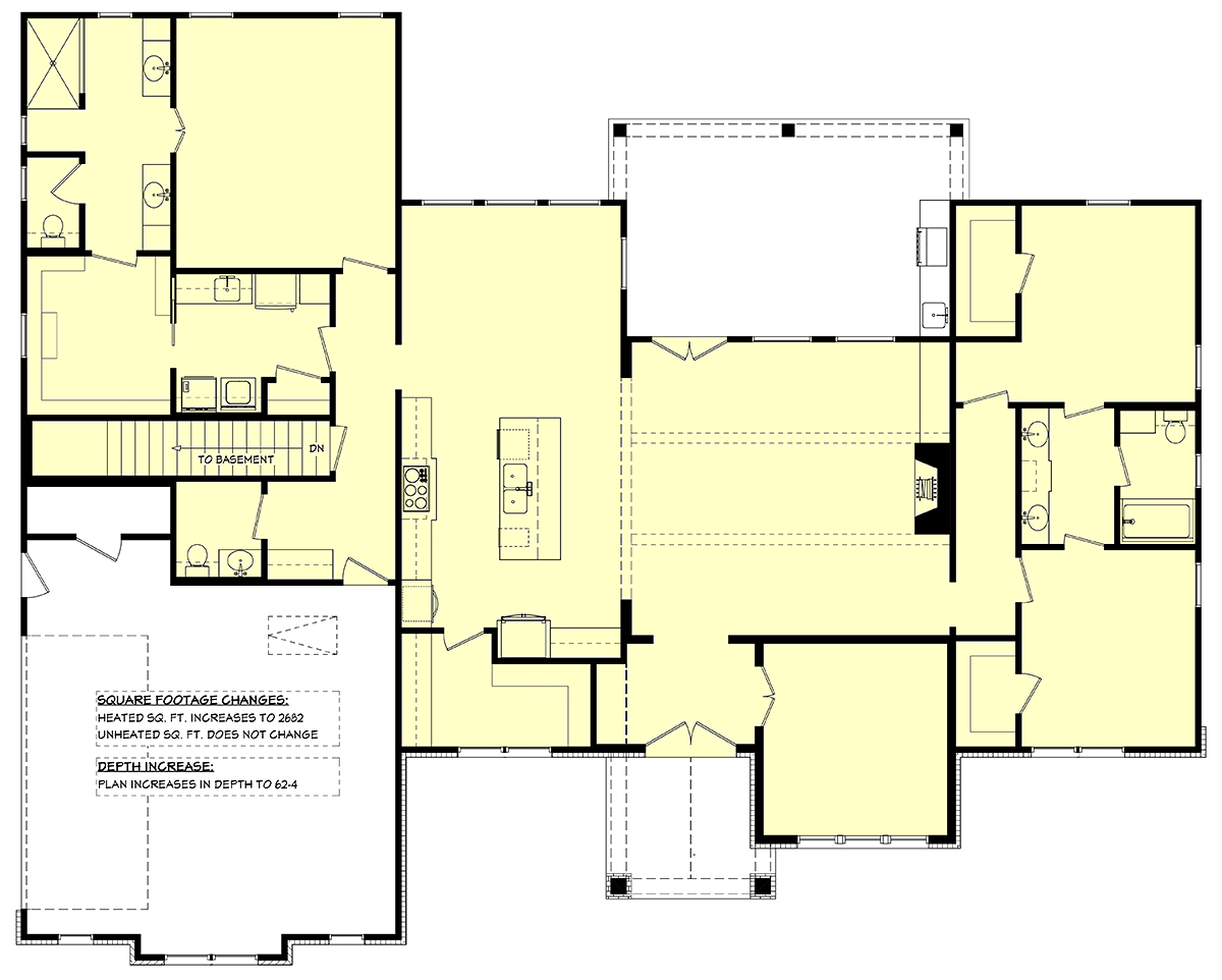 House Plan 80845 Alternate Level One