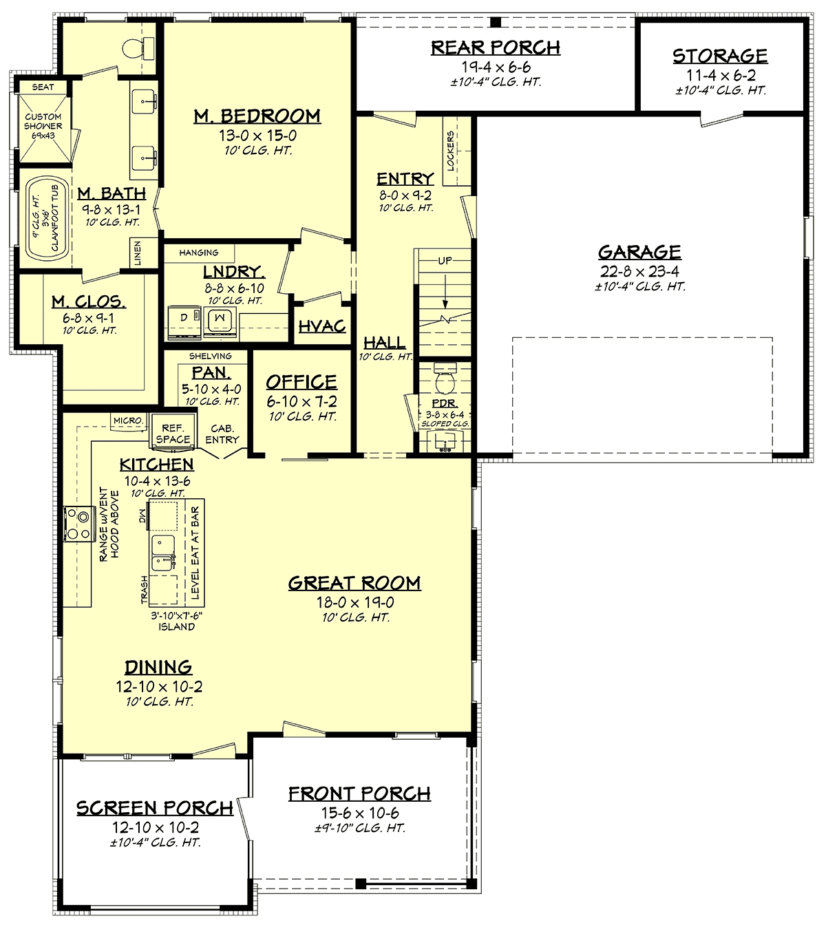 House Plan 80847 Level One