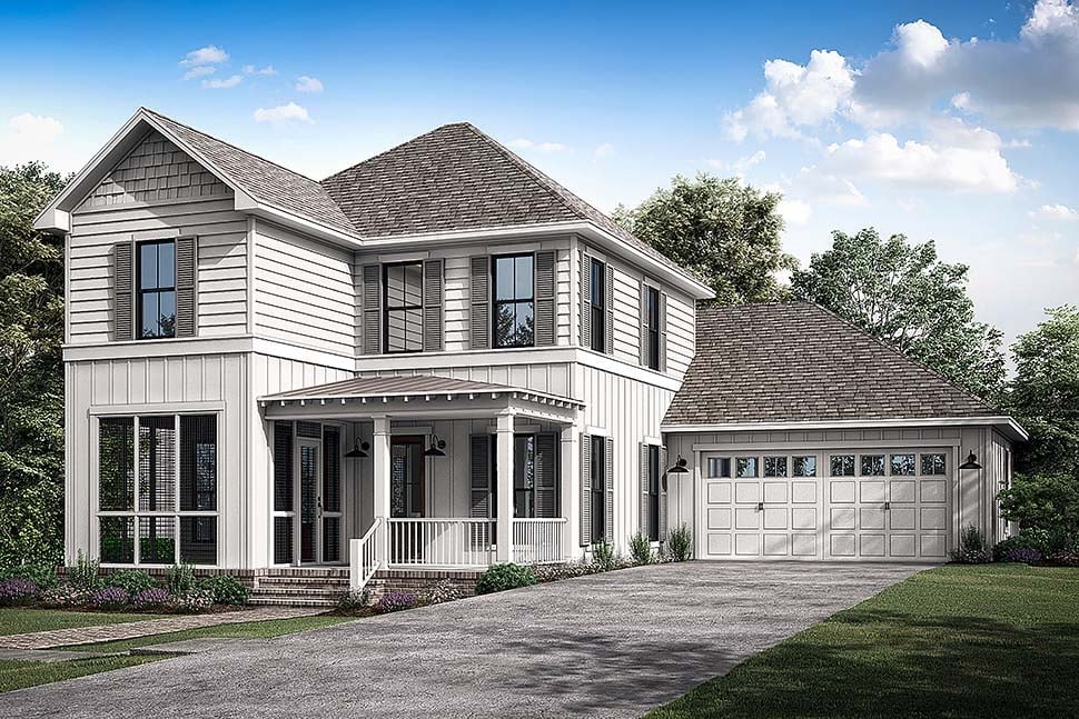Farmhouse Plan with 2388 Sq. Ft., 3 Bedrooms, 3 Bathrooms, 2 Car Garage Picture 5