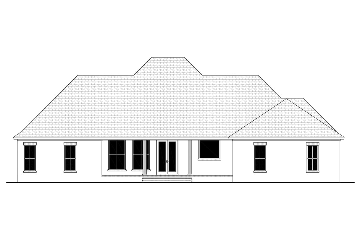 House Plan 80848 Rear Elevation