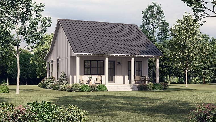 Country, Farmhouse, Traditional Plan with 1064 Sq. Ft., 2 Bedrooms, 2 Bathrooms Picture 6