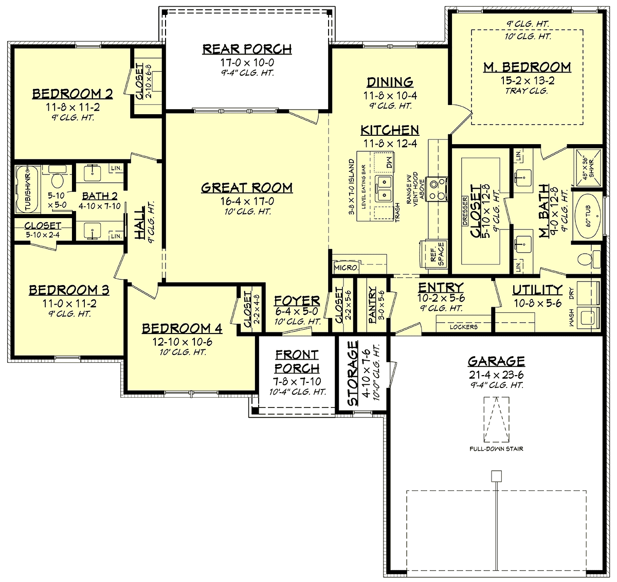 House Plan 80855 Level One
