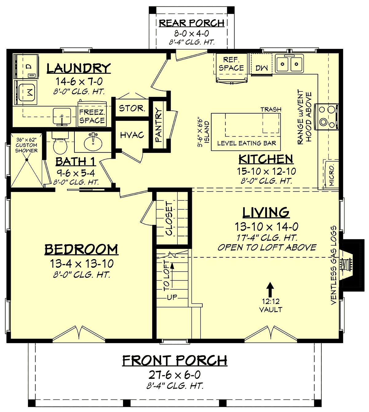House Plan 80858 Level One