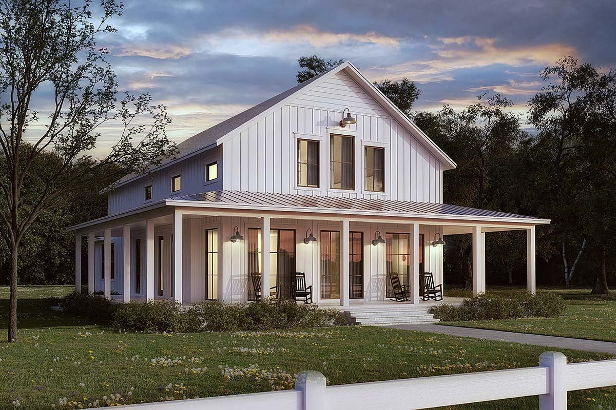 Barndominium, Country, Farmhouse, Southern Plan with 2703 Sq. Ft., 4 Bedrooms, 4 Bathrooms Elevation