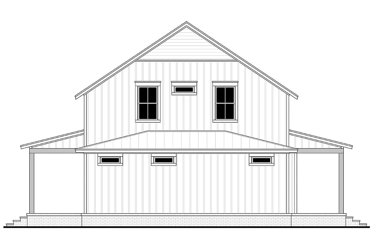 House Plan 80860 Rear Elevation