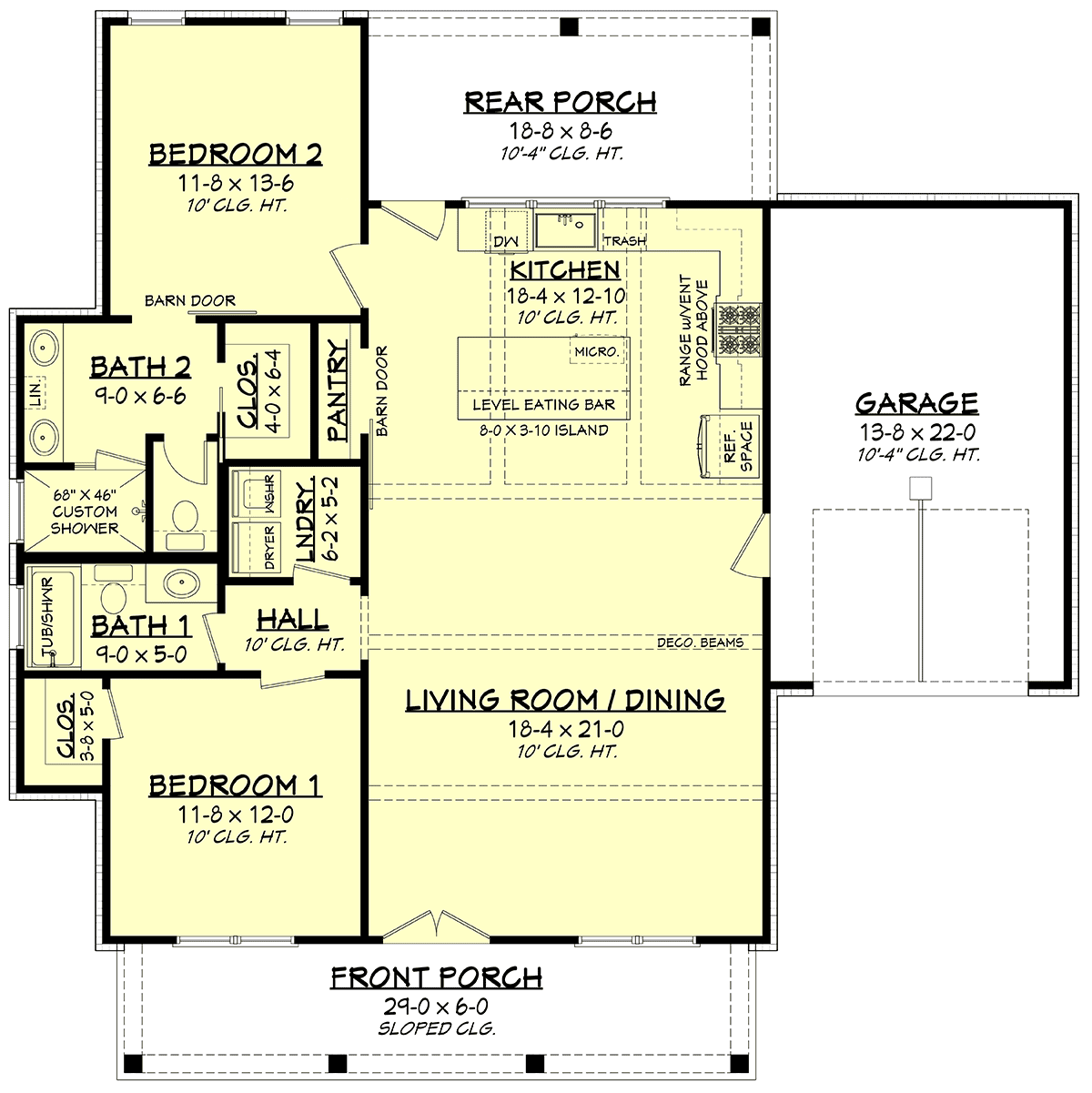 House Plan 80862 Level One