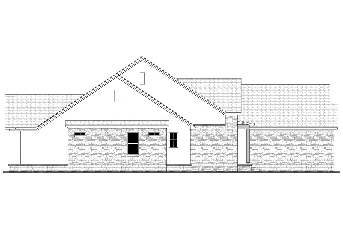Craftsman, Farmhouse, Traditional Plan with 3055 Sq. Ft., 4 Bedrooms, 4 Bathrooms, 3 Car Garage Picture 3