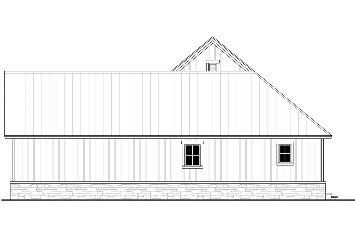 Country, Farmhouse, Traditional Plan with 1698 Sq. Ft., 3 Bedrooms, 3 Bathrooms, 2 Car Garage Picture 2