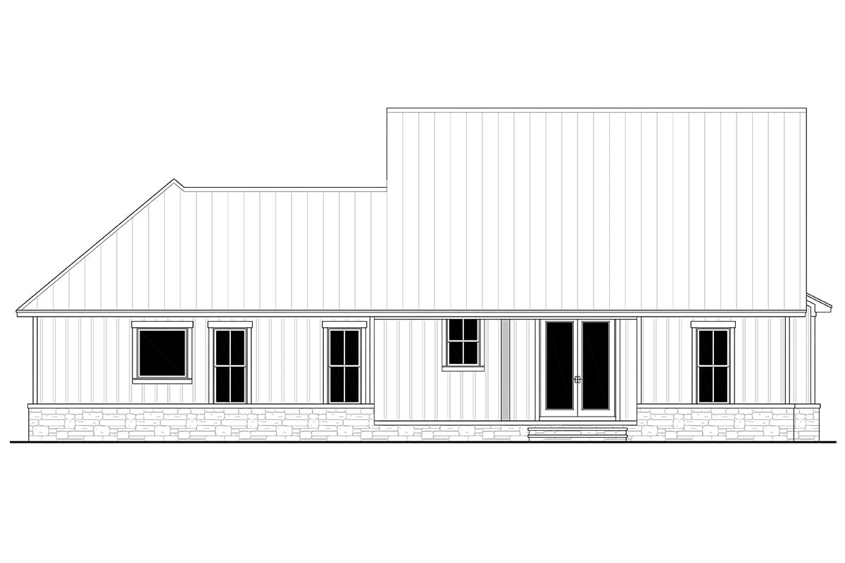 House Plan 80864 Rear Elevation