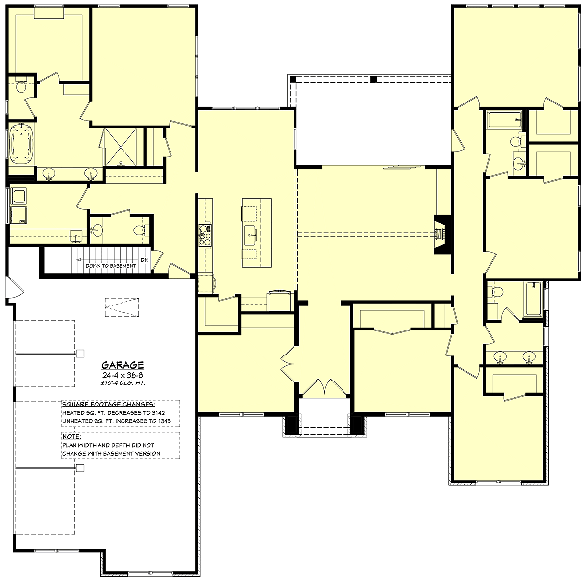 House Plan 80867 Alternate Level One