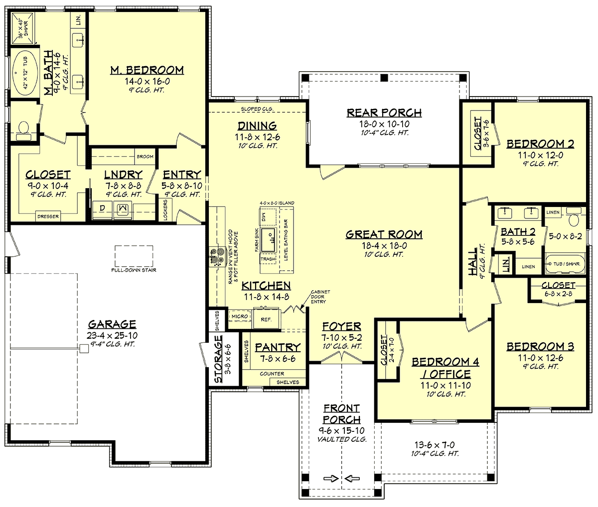 House Plan 80868 Level One