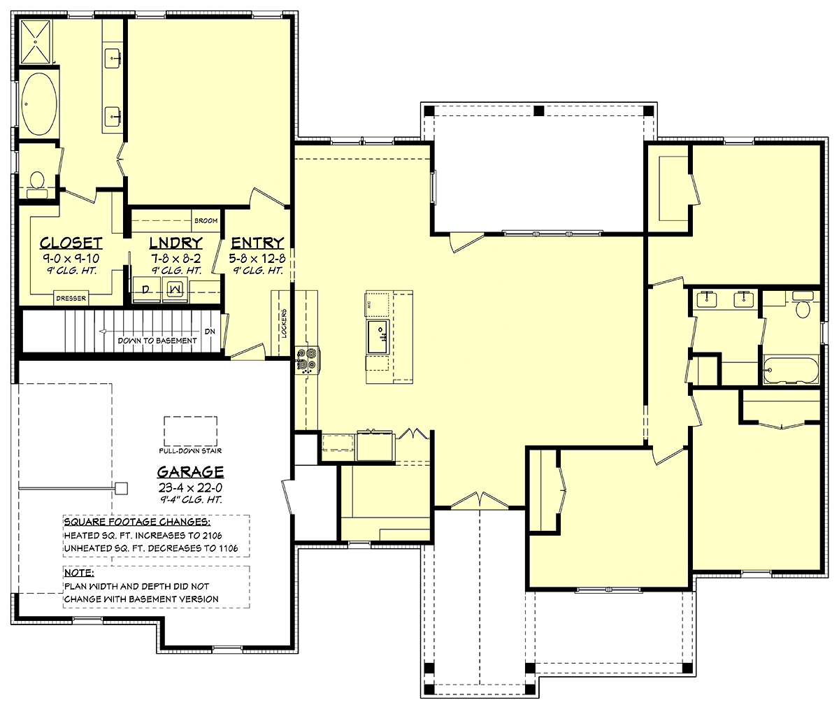 House Plan 80868 Alternate Level One