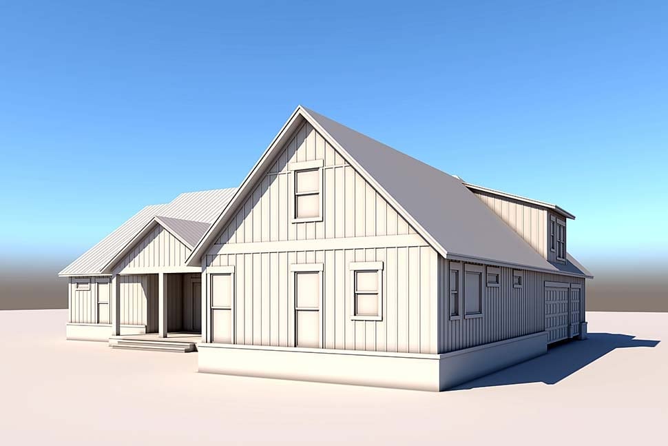 Country, Farmhouse, New American Style, Traditional Plan with 2961 Sq. Ft., 4 Bedrooms, 4 Bathrooms, 3 Car Garage Picture 7