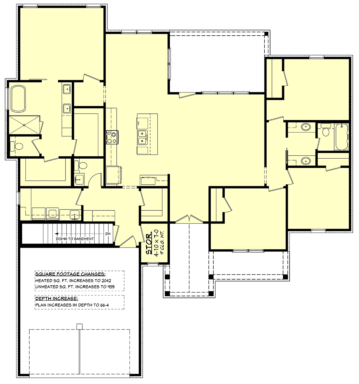 House Plan 80873 Alternate Level One