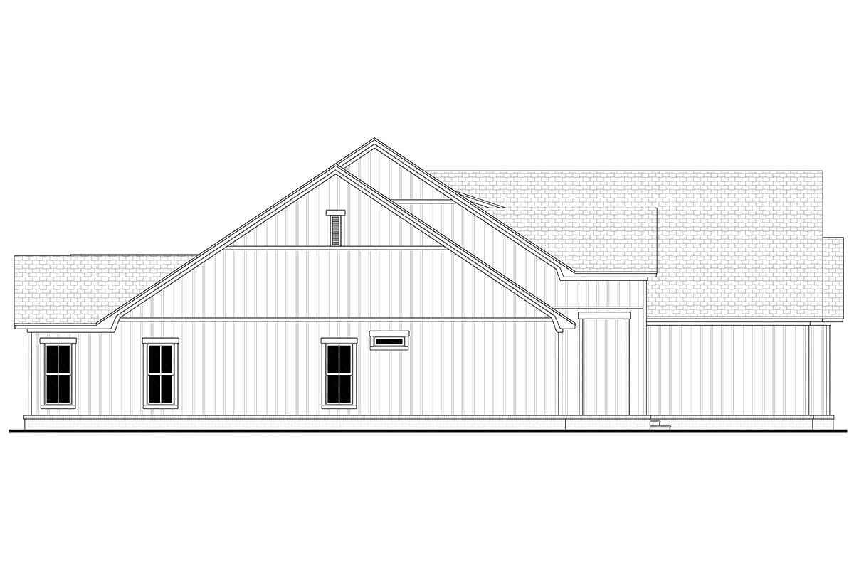 Country, Craftsman, Farmhouse, Southern Plan with 2658 Sq. Ft., 4 Bedrooms, 4 Bathrooms, 2 Car Garage Picture 3