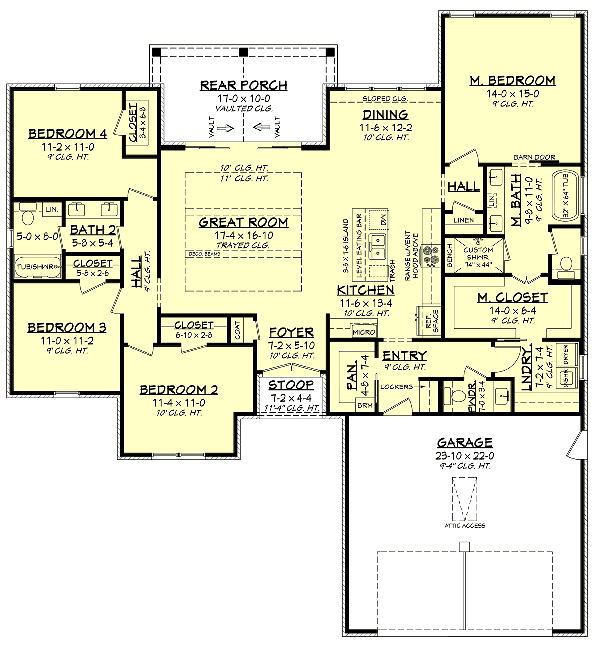 House Plan 80875 Level One