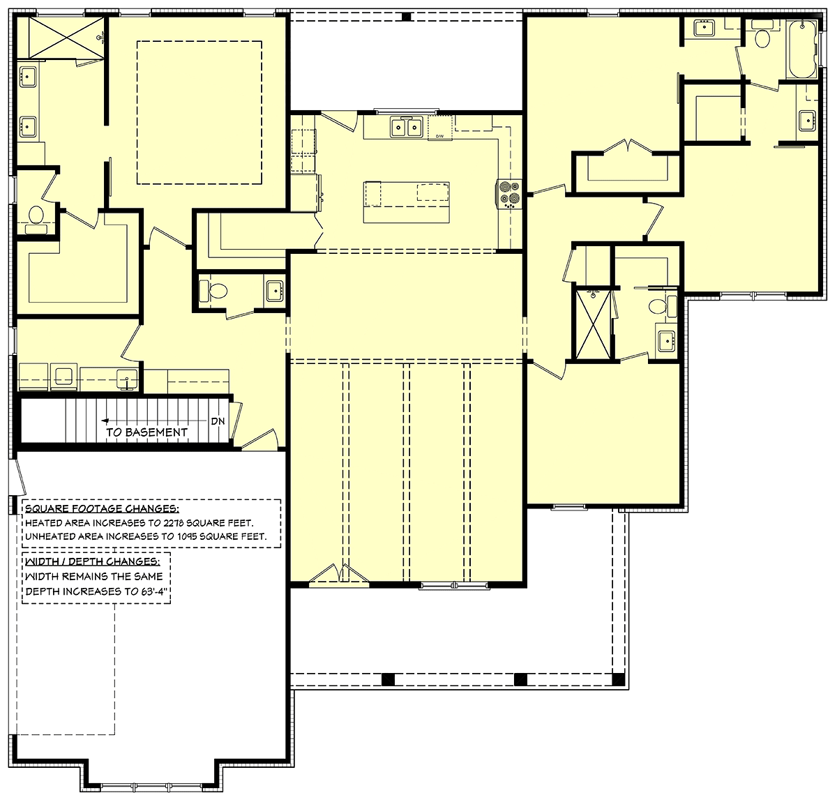 House Plan 80876 Alternate Level One