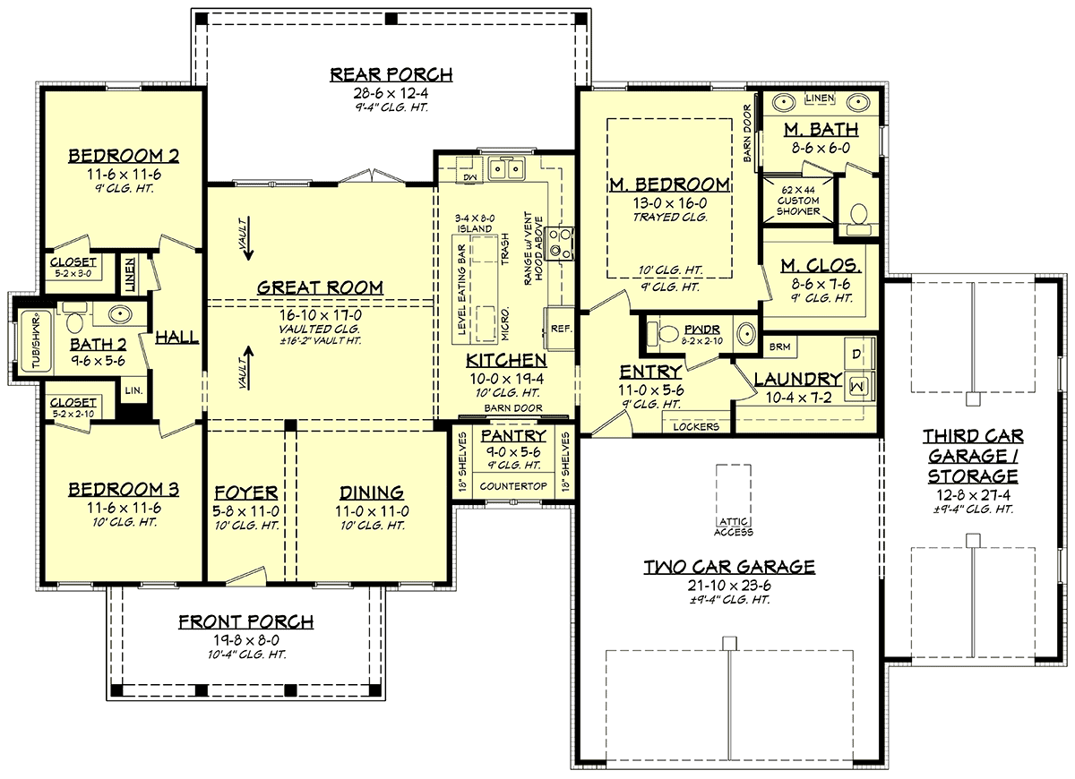 House Plan 80889 Level One