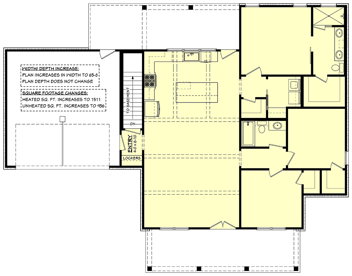 House Plan 80891 Alternate Level One