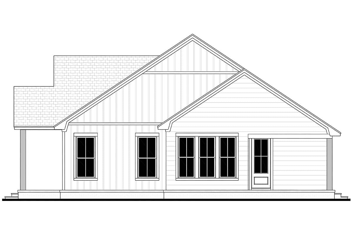 Country, Craftsman, Farmhouse, Southern Plan with 1399 Sq. Ft., 2 Bedrooms, 2 Bathrooms Picture 3