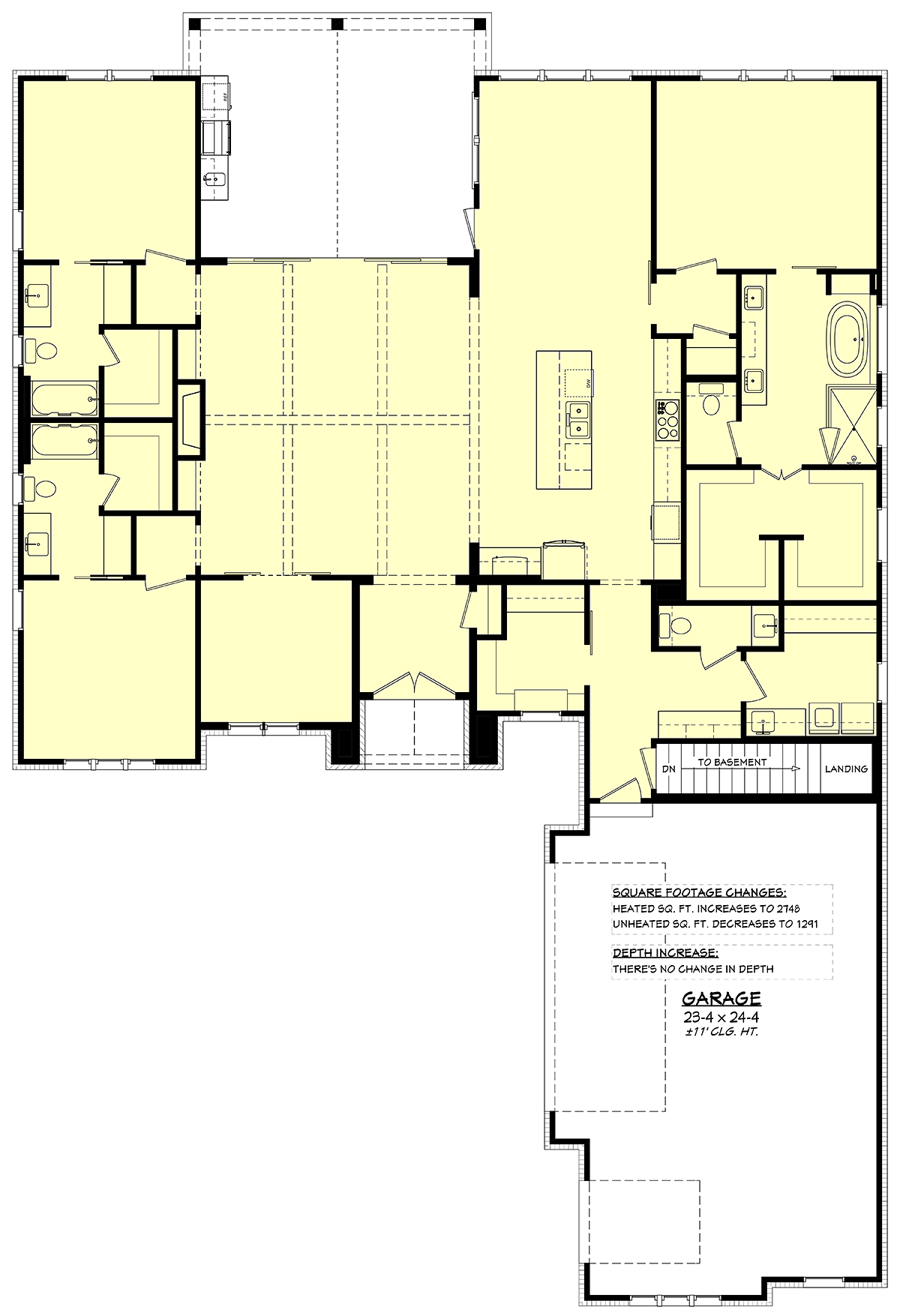 House Plan 80894 Alternate Level One
