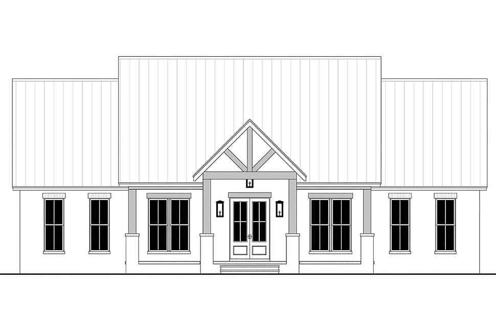 Country, Craftsman, Farmhouse, Traditional Plan with 2400 Sq. Ft., 3 Bedrooms, 3 Bathrooms Picture 4