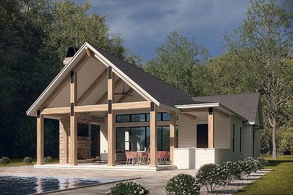 Garage-Living Plan 80896