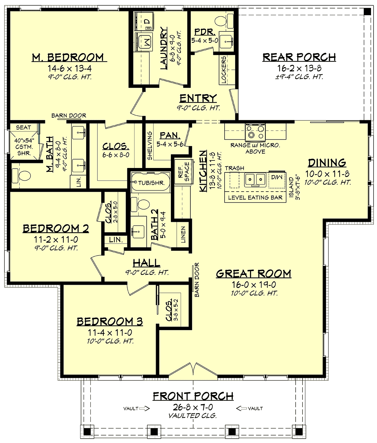 House Plan 80898 Level One