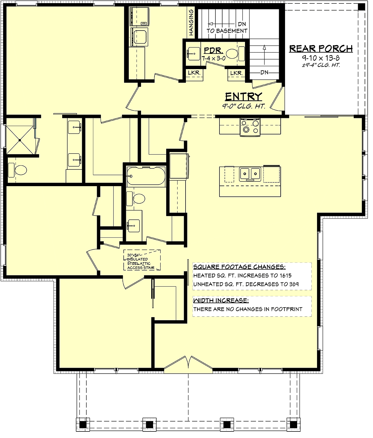 House Plan 80898 Alternate Level One