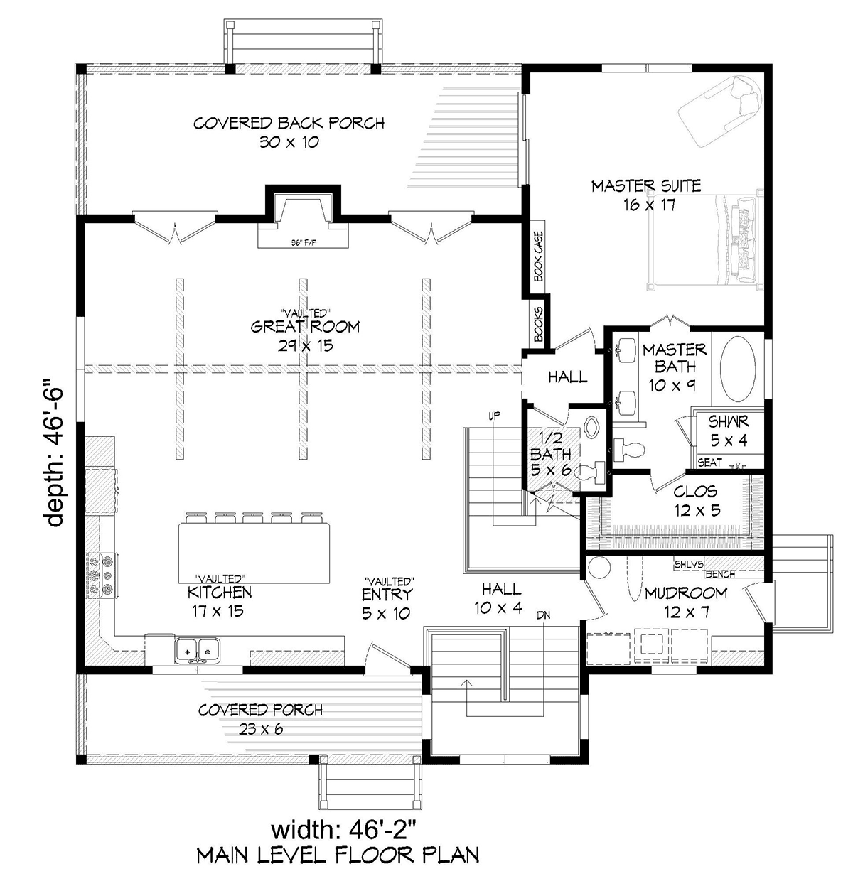 House Plan 80905 Level One