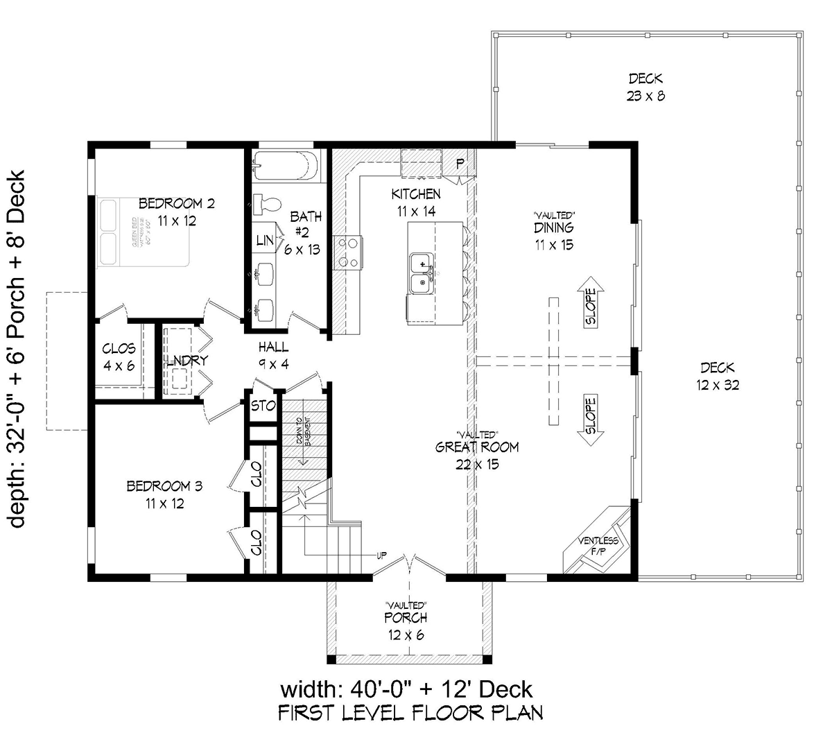 House Plan 80906 Level One