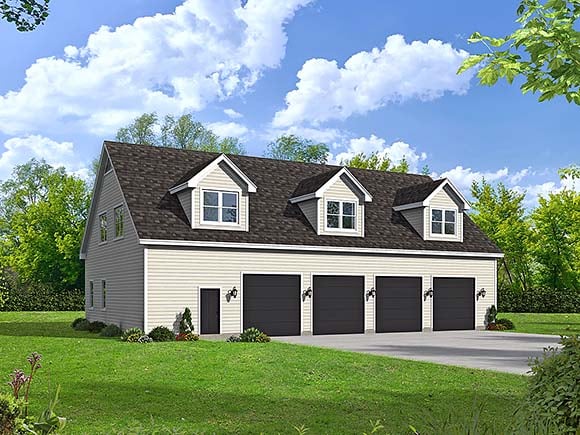 Garage-Living Plan 80909
