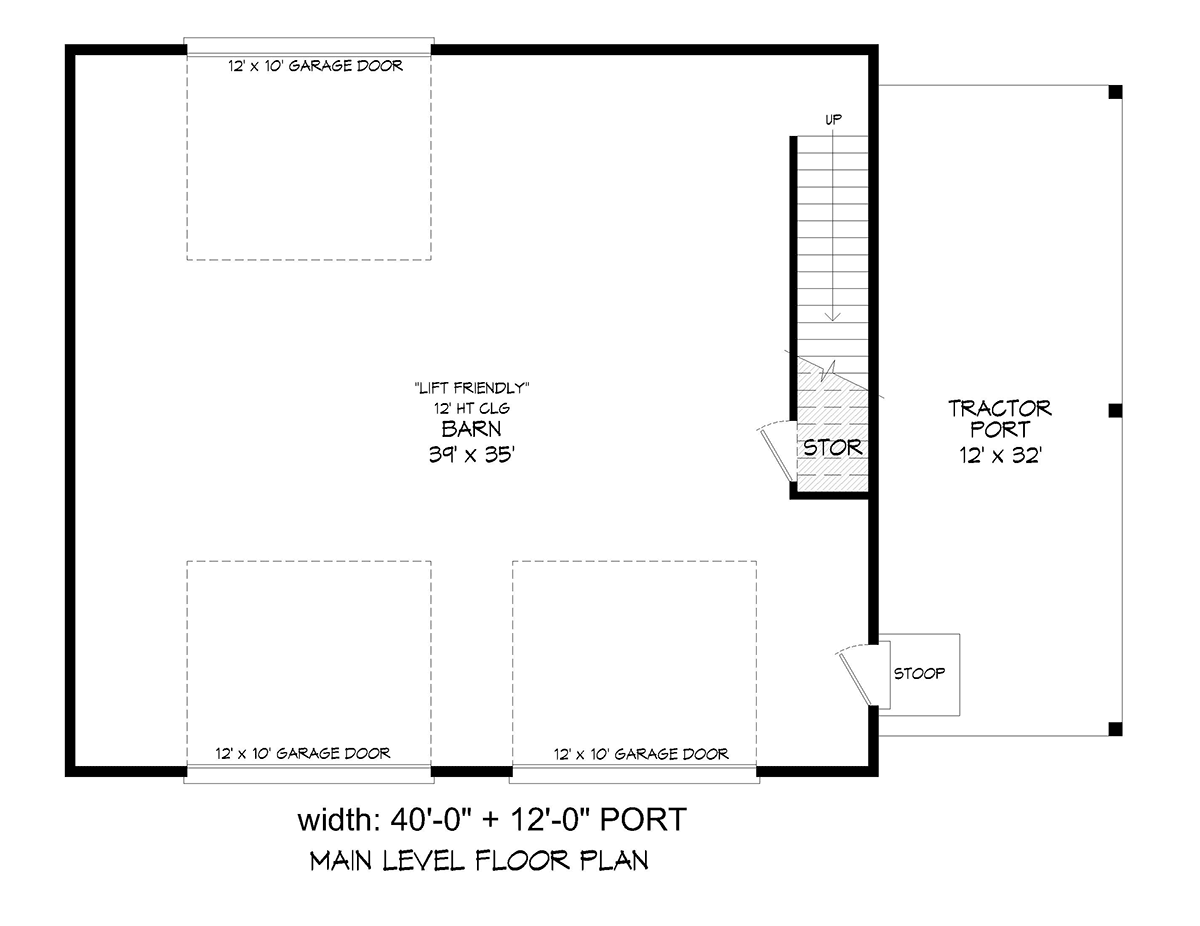 Garage Plan 80914 - 3 Car Garage Level One