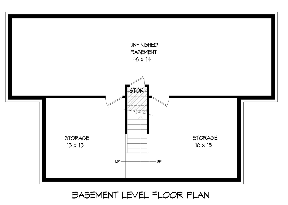 House Plan 80920 Lower Level