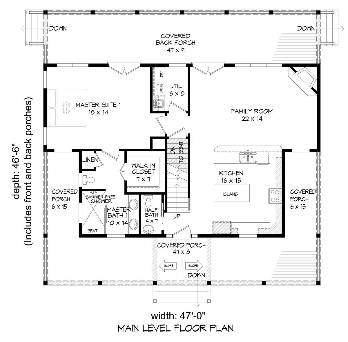 House Plan 80920 Level One