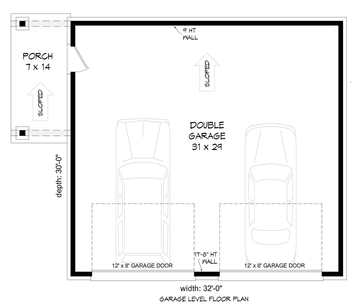 Garage Plan 80924 - 2 Car Garage Level One