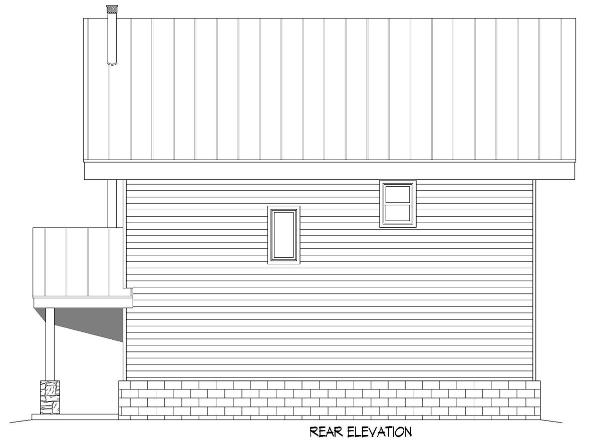 House Plan 80925 Rear Elevation
