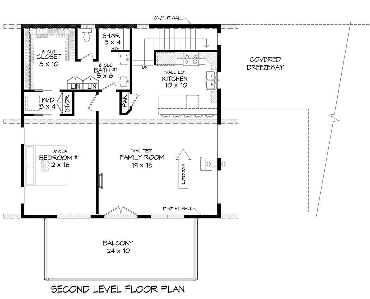 House Plan 80926 Level Two