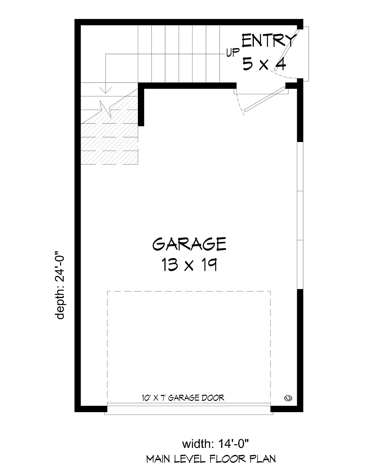 Garage Plan 80931 - 1 Car Garage Level One