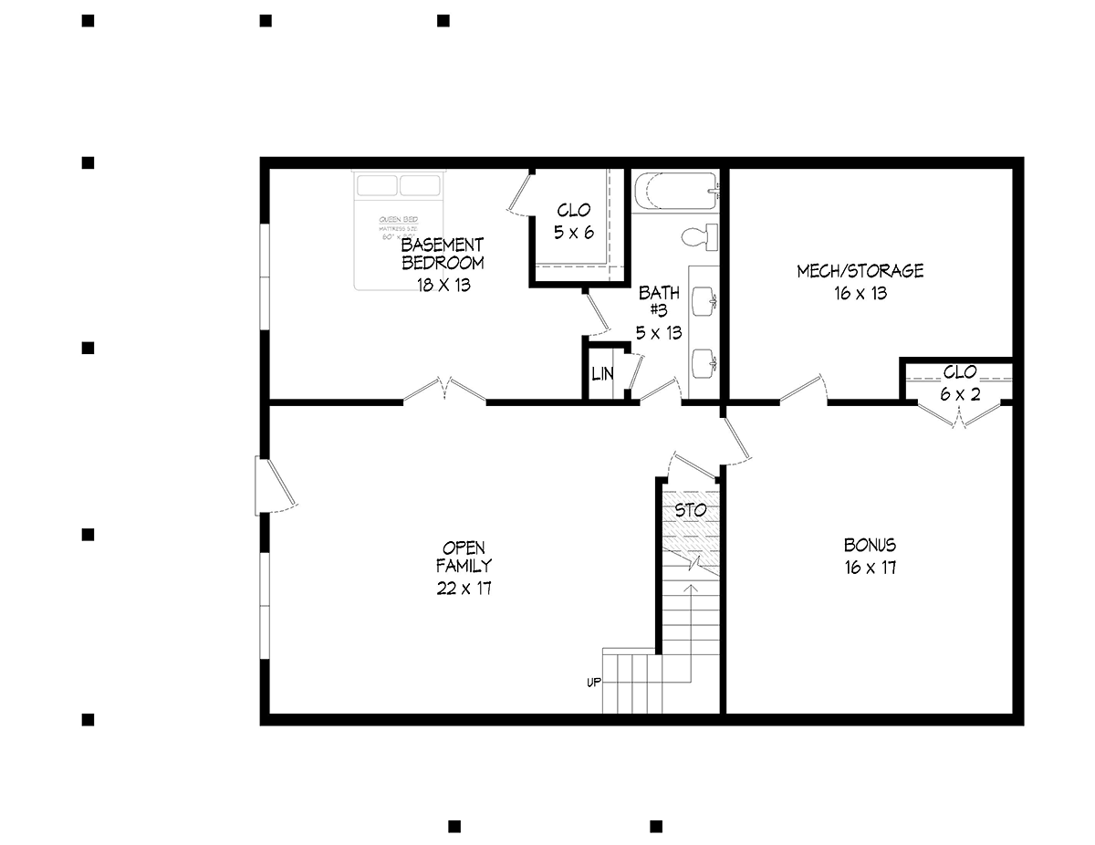 House Plan 80932 Lower Level