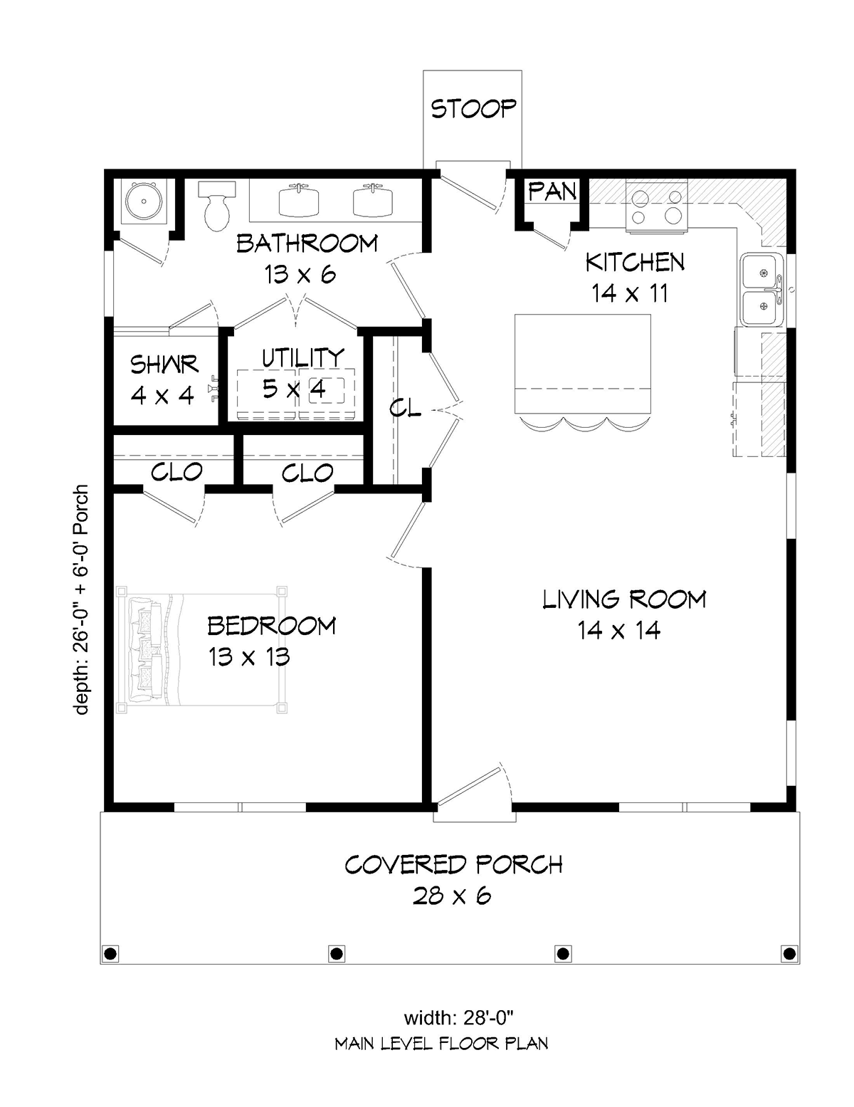 House Plan 80942 Level One