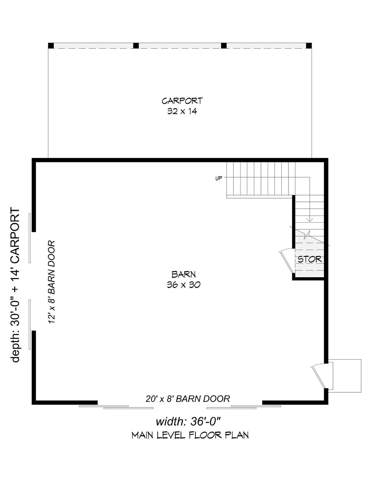 Garage Plan 80951 - 2 Car Garage Level One
