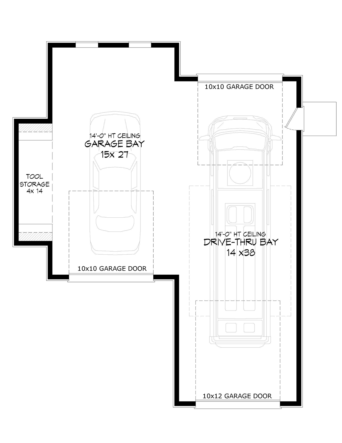 Garage Plan 80961 - 2 Car Garage Level One