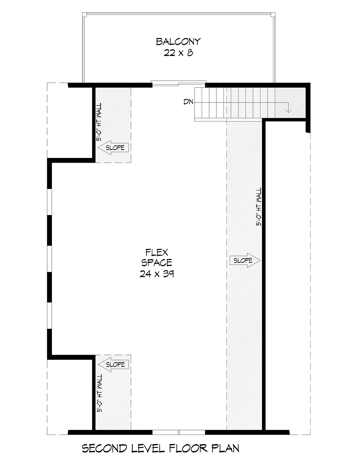 Craftsman, Farmhouse, Traditional 3 Car Garage Apartment Plan 80968 Level Two