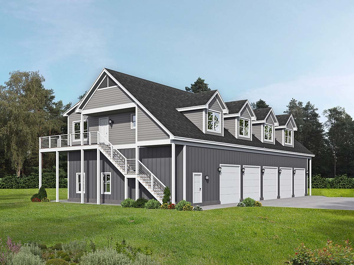 Country, Traditional Plan with 3204 Sq. Ft., 6 Bedrooms, 5 Bathrooms, 5 Car Garage Elevation
