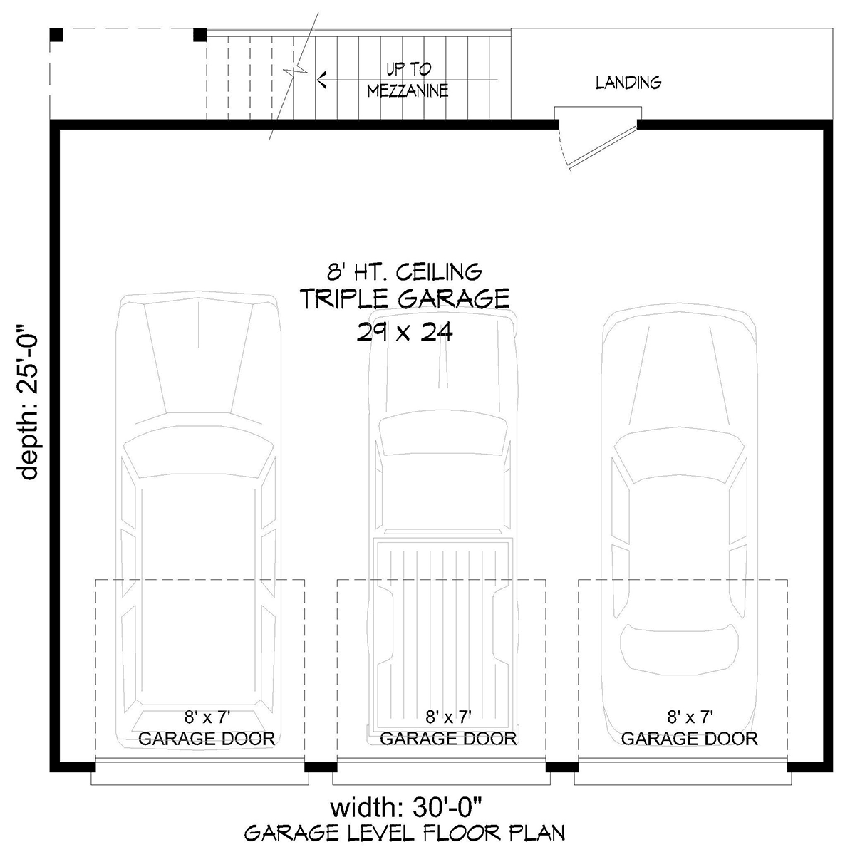 Garage Plan 80970 - 3 Car Garage Level One