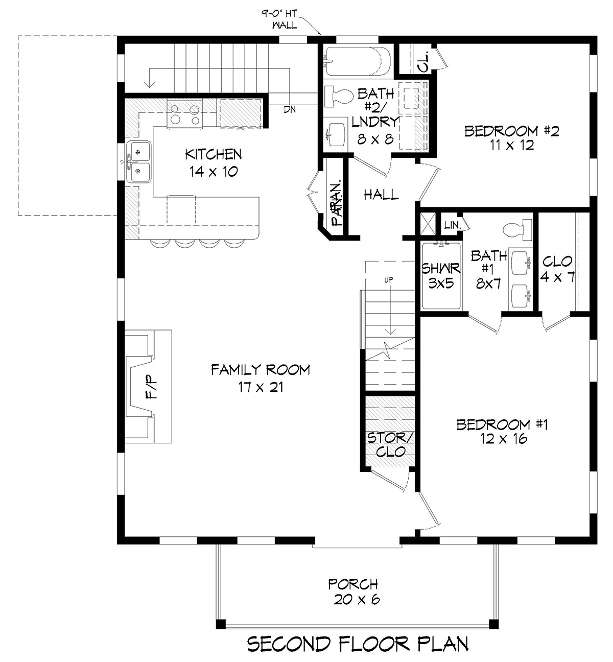 House Plan 80980 Level Two