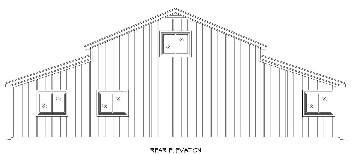 House Plan 80981 Rear Elevation